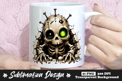 Voodoo Skull Skeleton Clipart Sublimation PNG Product Image 1