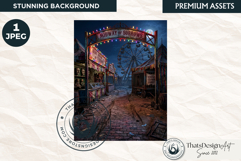 Horrific Carnival Backdrop Creepy Circus Halloween Product Image 1