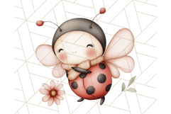 Cute Ladybug Clipart PNG, Pastel Whimsical Bug Illustrations Product Image 4