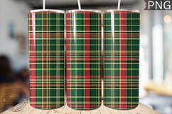 Green Christmas Plaid Tumbler Wrap -High Quality 300 Dpi Product Image 1