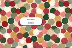 Christmas Confetti Polka Dot Seamless Pattern, Holiday Print Product Image 1