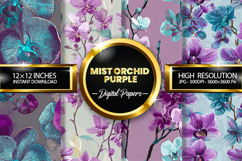 Mist Orchid Purple Digital Papers - 04 variations Product Image 1