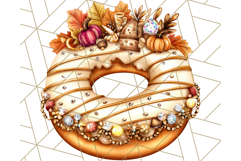 Fall Donut Clipart PNG, Autumn Donuts With Pumpkins Product Image 4