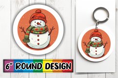 Charming Snowman Winter Ornament Circular PNG Product Image 1