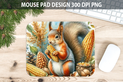 Squirrel Mouse pad Sublimation - Thanksgiving Animal PNG Product Image 1
