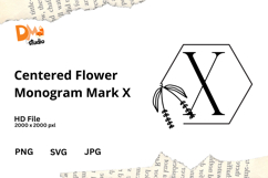 Centered Flower Monogram Mark Product Image 1