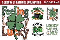 Groovy ST Patricks Sublimation PNG Product Image 1