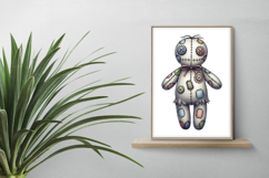 Pastel Patchwork Stitched Doll Halloween Voodoo PNG Product Image 2