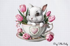 Valentines Day Bunny Cups Clipart PNG Product Image 1