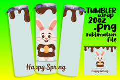 VIVID 20oz Sublimation Tumbler Template , Easter Bunny Product Image 1