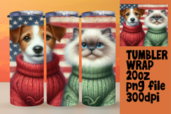 DYNAMIC 20oz Tumbler PNG Artwork , Dog and cat Product Image 1