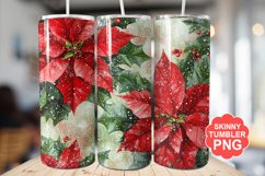 Christmas Flowers Tumbler | Christmas Tumbler Wrap Product Image 1