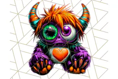 Spooky Cute Monster PNG Clipart, Adorable Halloween Monsters Product Image 4