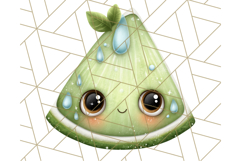 Fruit Doodles Clipart, Cute Cartoon Fruit PNG, Kawaii Food Product Image 4