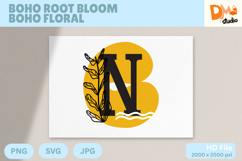 Boho Root Bloom Boho Floral Monogram Product Image 1