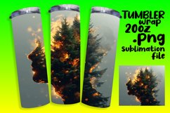 Unique Double Exposure Tumbler Design Product Image 1