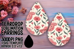 Charming Teardrop Earring with Smile Pattern Product Image 1
