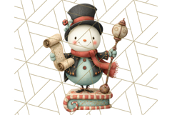 Snowman Family Clipart PNG Winter Holiday Art Product Image 4