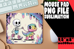 CHEERFUL DESK MAT FUN SUBLIMATION, Funny Skeleton Product Image 1