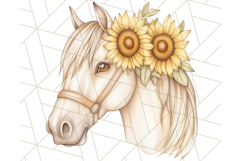Rustic Sunflower Clipart, Soft Country Farmhouse Florals Png Product Image 4