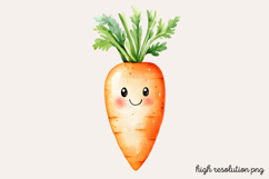 Carrot Watercolor Clipart PNG Product Image 1
