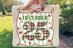 December 25 Png, Checkered Red Letters Png, Christmas Png Product Image 1