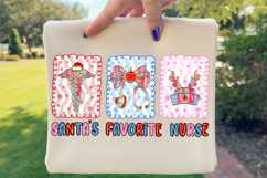 Santa&#039;s favorite nurse Png, Nurse Christmas Png, Merry Nurse Product Image 3