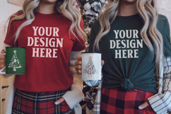 Bella Canvas 3001 Christmas Couple Mockup ,3001 Couple Mock Product Image 1