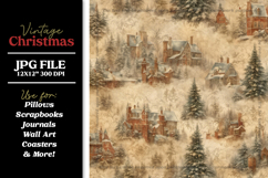 Huge Vintage Christmas Digital Paper Backgrounds Bundle Product Image 4