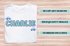 Baby Boy Alphabet PNG Clip Art, baby boy letters doodle Product Image 3