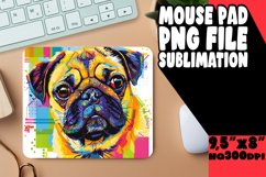 Abstract Dog Theme Mouse Pad Sublimation PNG Product Image 1