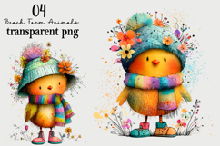 Beach Farm Animals PNG Clipart Watercolor PNG Product Image 1