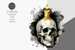 Halloween clipart, Skull clipart, Gothic clipart Product Image 1