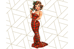 Vintage Glamorous Christmas Party Clipart PNG, Holiday Png Product Image 4