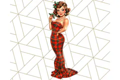 Vintage Glamorous Christmas Party Clipart PNG, Holiday Png Product Image 4