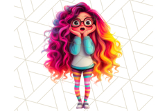 Teen Girl Clipart PNG, Fun Character Illustration Product Image 4