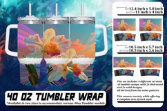 Chic Retro Floral Tumbler 40oz: Whimsical Design Product Image 1