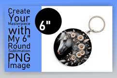 Trendy Circle Design Sublimation PNG , Horse Product Image 1