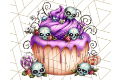 Whimsical Halloween Cake Clipart PNG, Spooky Desserts Product Image 4