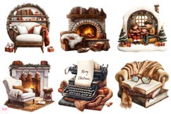 Christmas Bookish Clipart Product Image 6