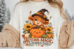 Autumn Magic and Pumpkin Days Highland Cow Halloween Fall Product Image 2