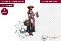 4th of July Character PNG, Patriotic Americana Portraits Product Image 1