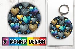 Playful Car Coasters Sublimation PNG, Heart Product Image 1