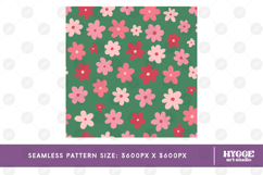 Retro Flowers Seamless Pattern Floral Png Sublimation Daisy Product Image 2