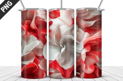 3D Flowers Tumbler Wrap | Sublimation Design | Tumble PNG Product Image 5