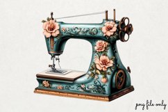 Retro Sewing Sublimation Clipart PNG Product Image 1