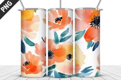Flowers Tumbler Wrap | Sublimation Design | Tumble PNG Product Image 5
