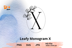 Minimalist Botanical Monogram Product Image 1