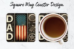 USA Dad Mug coaster | Coaster | Sublimation Design Product Image 1
