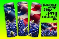 Creative 20oz Tumbler Wrap for Gifts , USA Flag Product Image 1